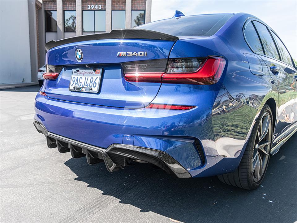 BMW G20 M340i is equipped with a new DTM Style Carbon Fiber Rear Diffuser