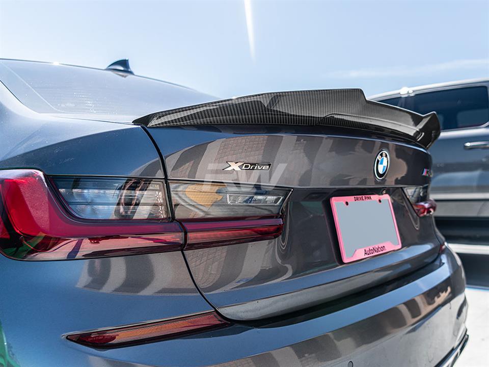 BMW G20 and G80 M3 receives a GTX Carbon Fiber Trunk Spoiler
