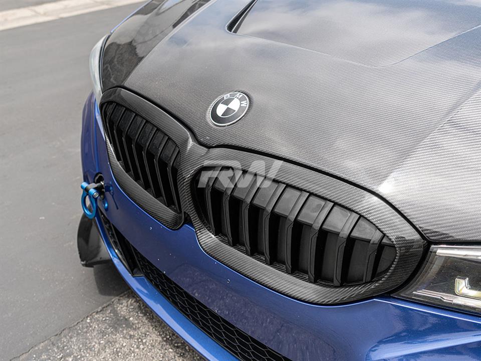 springe Smitsom sygdom Gå op Brand new BMW G20 Carbon Fiber Grille Surrounds