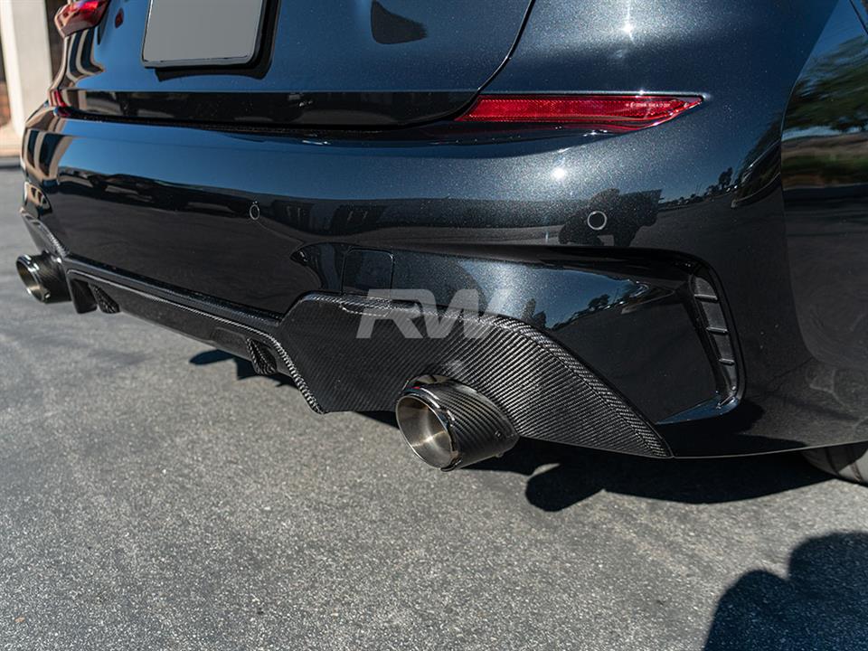 BMW G20 330i Performance Style Carbon Fiber Rear Diffuser 2019-2022