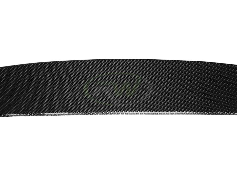 detail shot of the RWS carbon fiber trunk spoiler for the G82 M4 and M440i / 430i G22