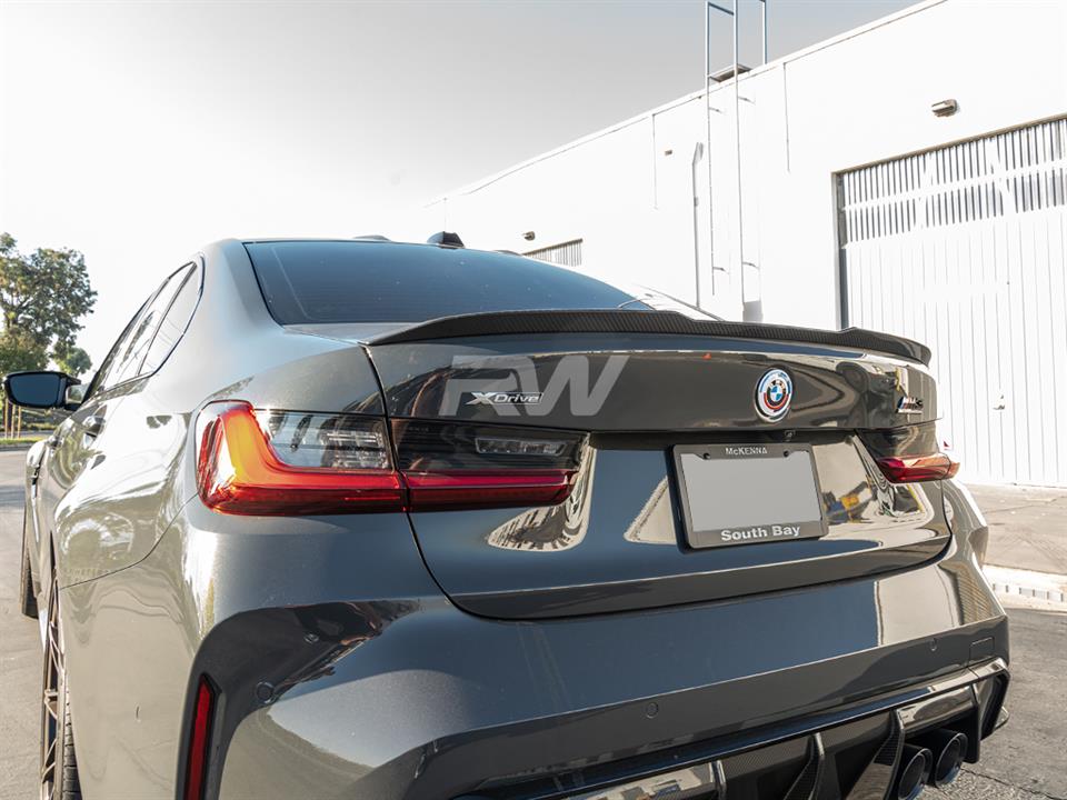 BMW G20 3 series or G80 M3 M Style CF Trunk Spoiler