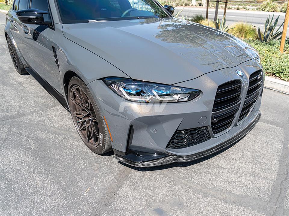 BMW G80 M3 hooked up with a set of RWS Carbon Fiber Front Lip