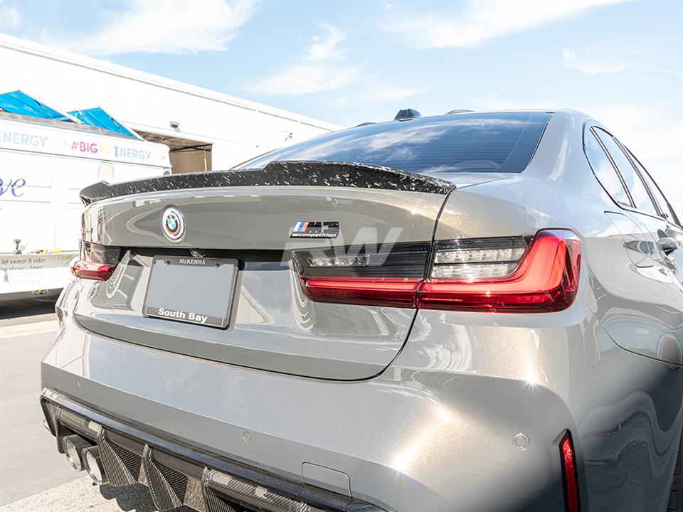 BMW G80 M3 gets a CS Style Forged Carbon Trunk Spoiler