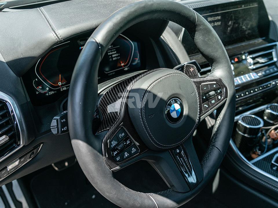 BMW Carbon Fiber Steering Wheel Top Cover