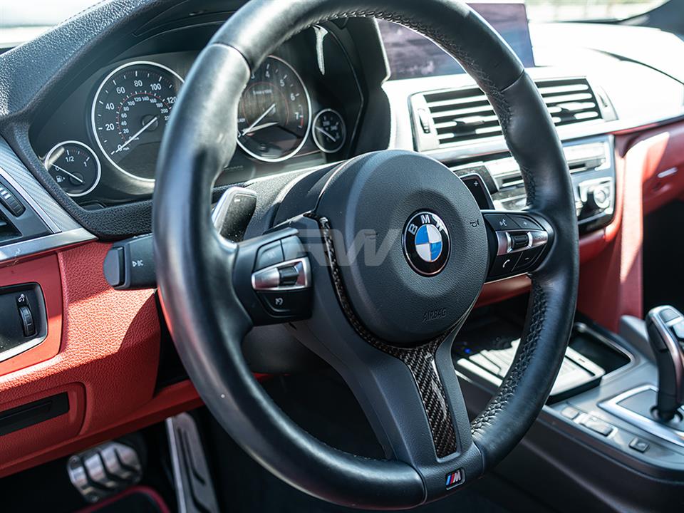 BMW Carbon Fiber Steering Wheel Trim M Sport