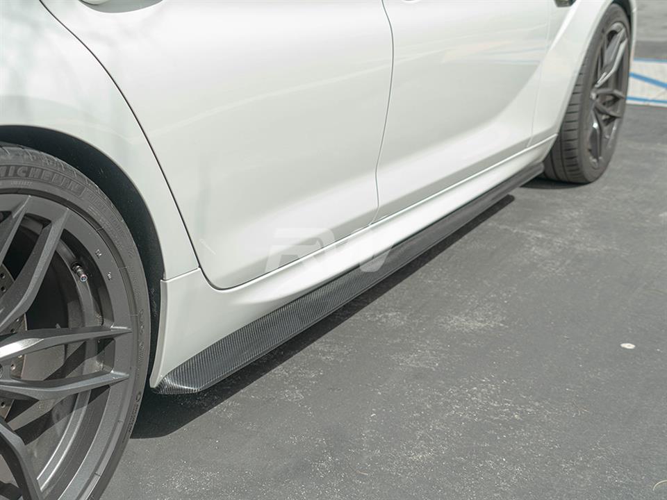 BMW F06 DTM Style Carbon Fiber Side Skirt Extensions