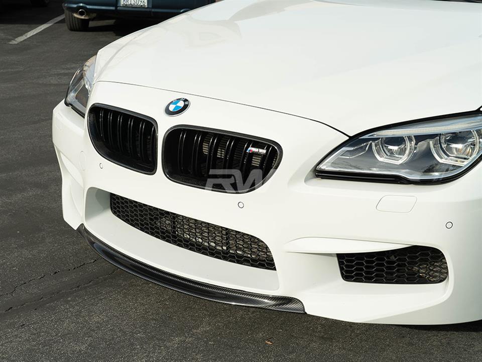 White BMW F13 M6 gets RW Carbon Fiber Grilles