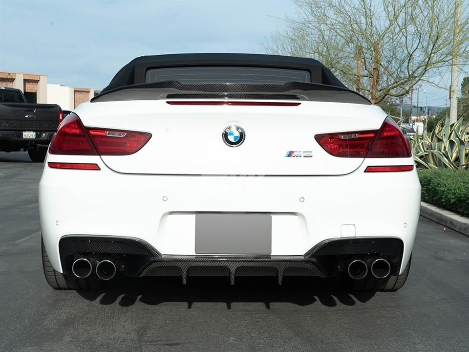 White BMW M6 get upgraded with a Carbon Fiber Diffuser