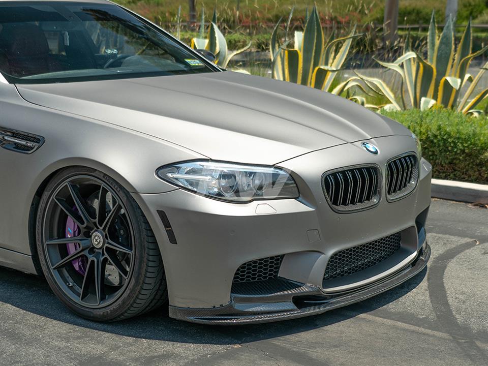 BMW F10 M5 3D Designs Styled Carbon Fiber Front Lip Spoiler