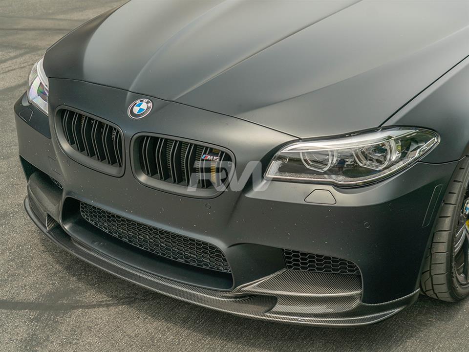 BMW F10 M5 3D Designs Styled Carbon Fiber Front Lip Spoiler