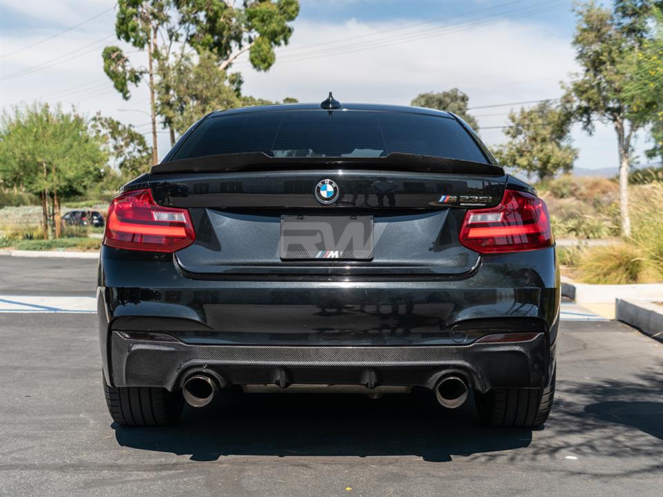 BMW F22 F23 with our RW 3D Style Carbon Fiber Diffuser