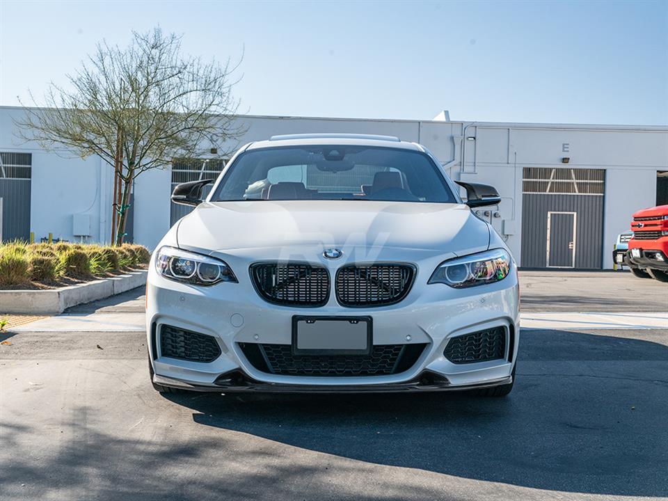 BMW F22 M240i with an Exotics Style Carbon Fiber Front Lip Spoiler