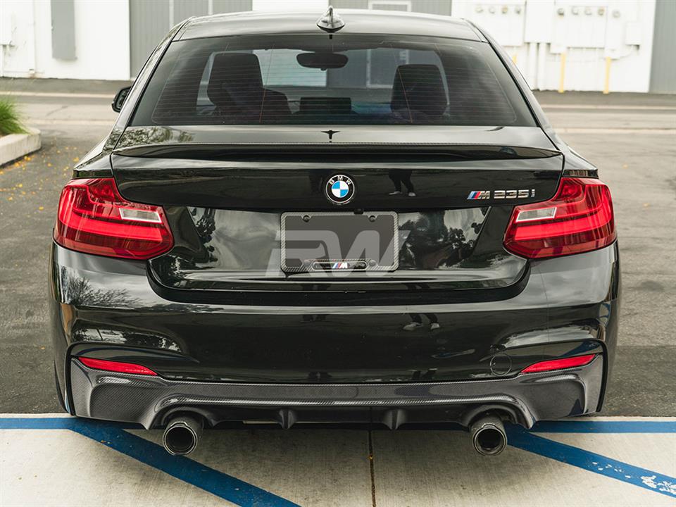 BMW F22 F23 with our RW 3D Style Carbon Fiber Diffuser