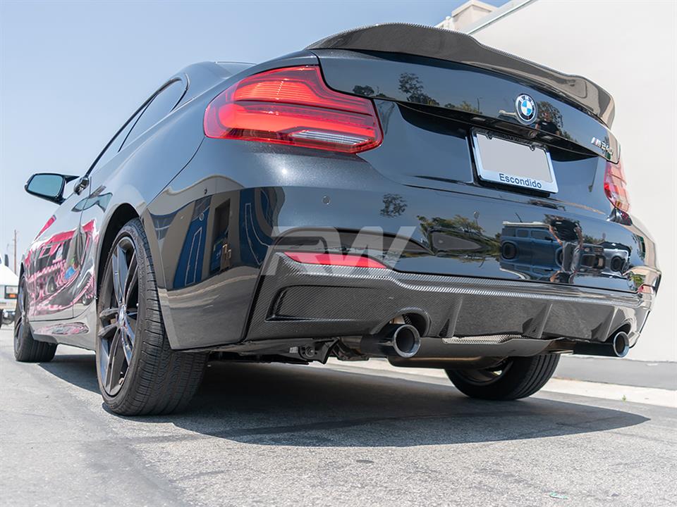 BMW F22 M240i get a new Exotics Style CF Rear Diffuser from RW