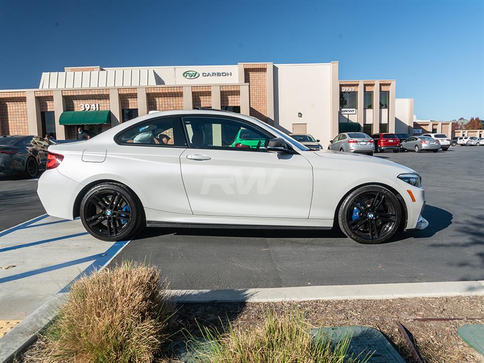BMW F22 M240i with RW 3D Style Carbon Fiber Side Skirt Extensions
