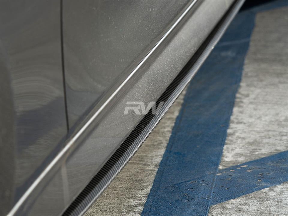 BMW F30 335i gets some RW Carbon Fiber Side Skirt Extensions