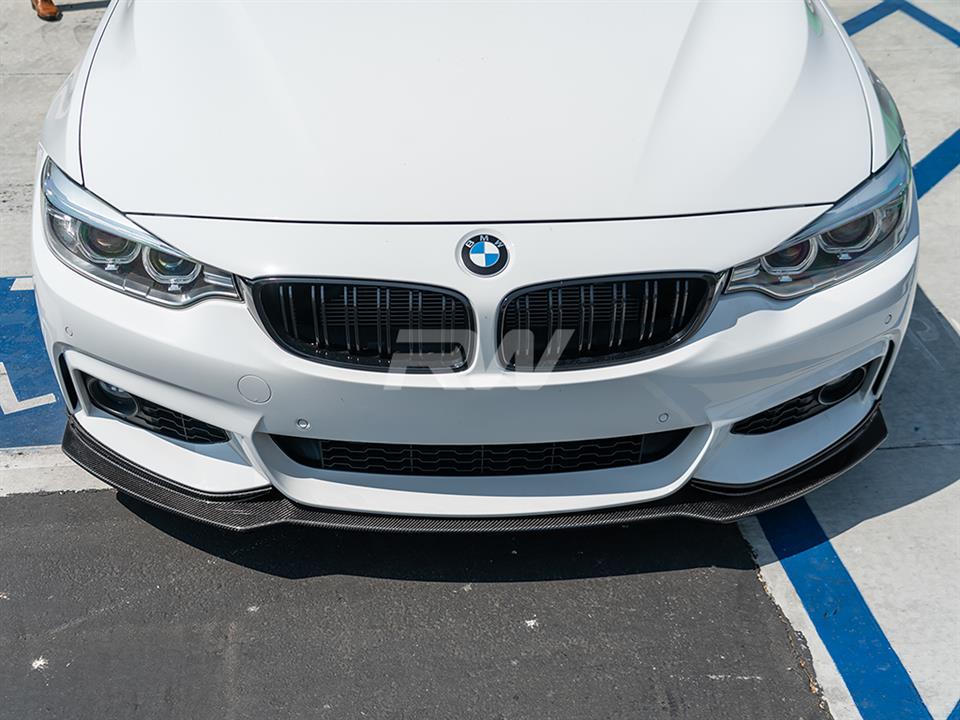 Auto Frontspoiler für B-MW 4 Series F32 F33 F36 418i 420i 428i 435i 440i M  Sport 2014-2019, Kohlefaser-Look Frontspoiler, Wasserdicht, Verschleißfest,  Stoßstangenverkleidung : : Auto & Motorrad