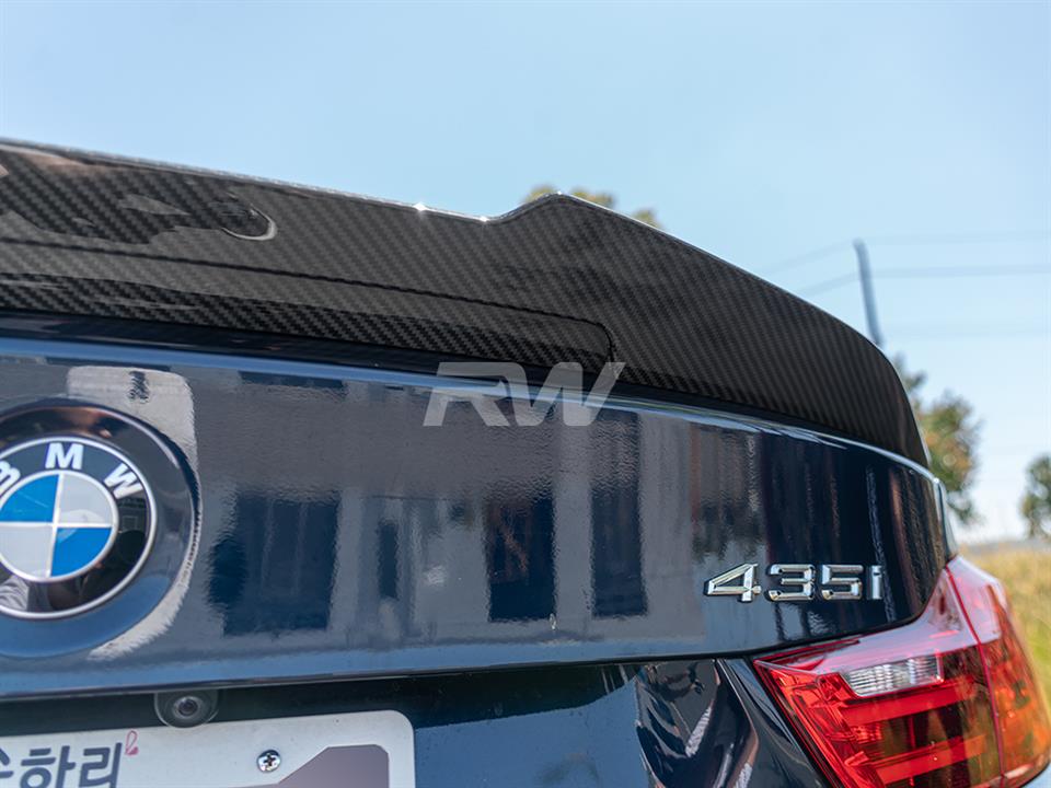 BMW F32 435i get a new RW GTX Style Carbon Fiber Trunk Spoiler