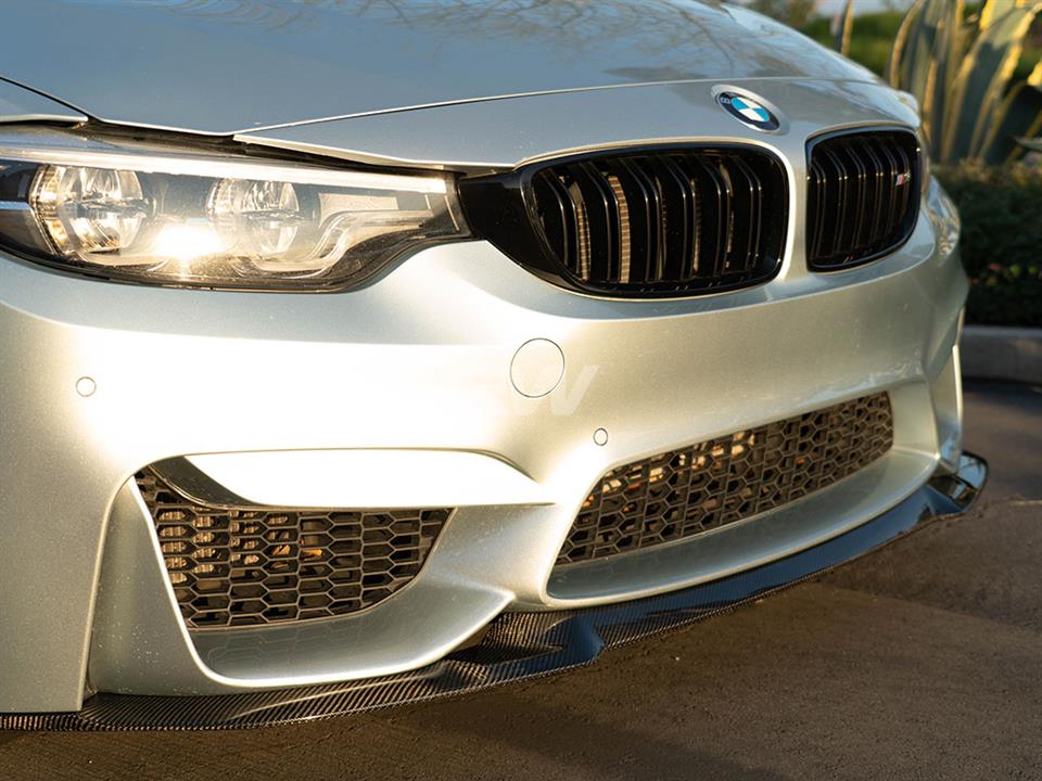 BMW F80 M3 has a CS Style Carbon Fiber Front Lip Spoiler