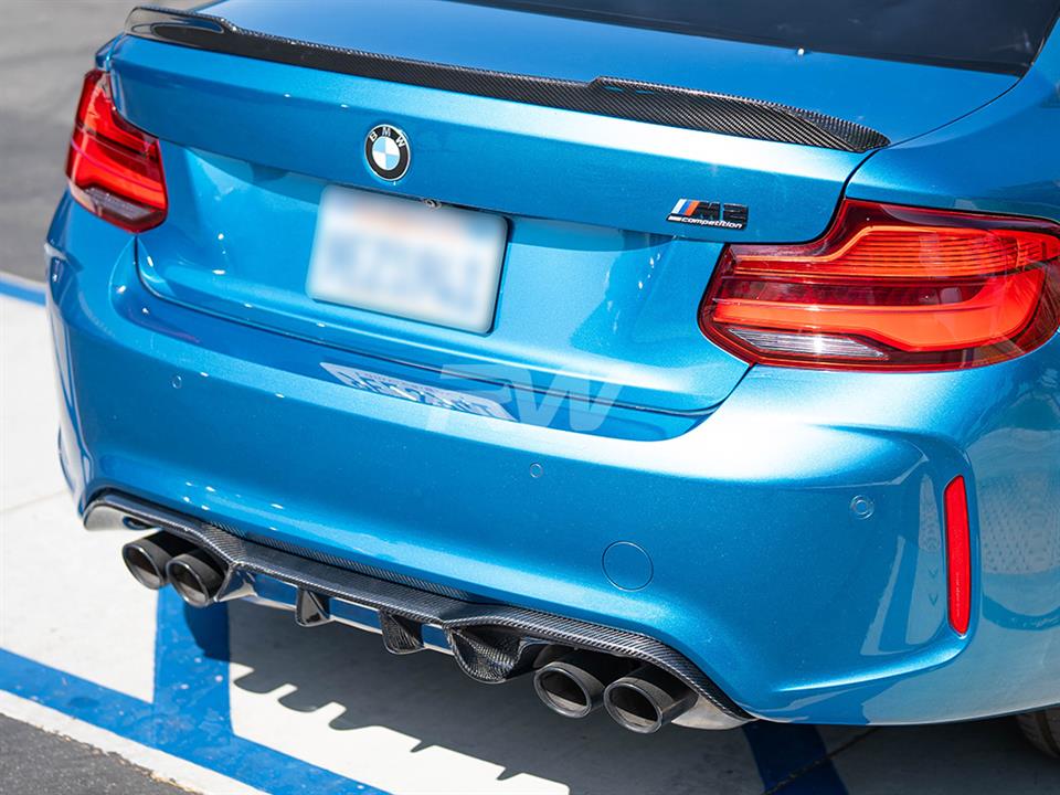 BMW F87 M2 installs a new DTM Carbon Fiber Rear Diffuser