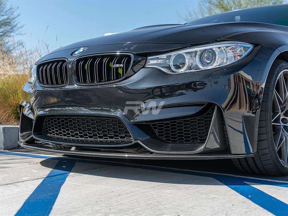 BMW M3 with an RW Performance Style Carbon Fiber Front Lip Spoiler