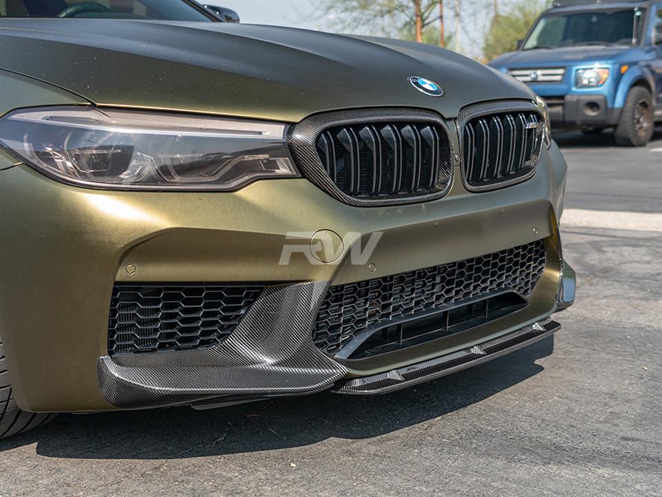 BMW F90 M5 receives a brand new RW Carbon Fiber Center Lip Spoiler