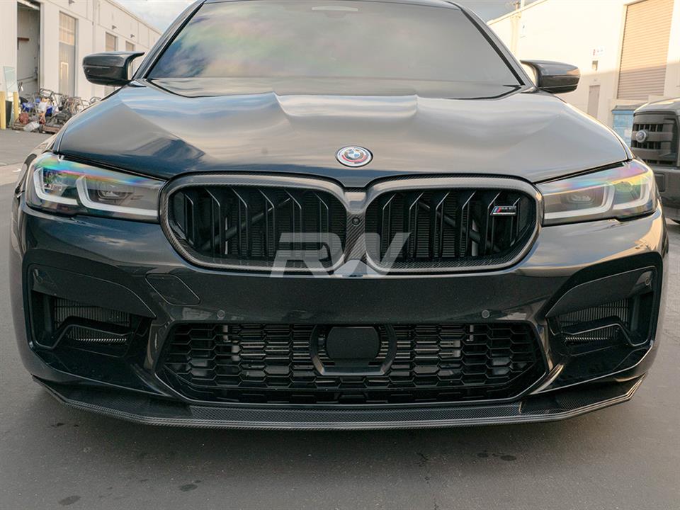 BMW F90 M5 LCI with a new GTS Style Carbon Fiber Front Lip