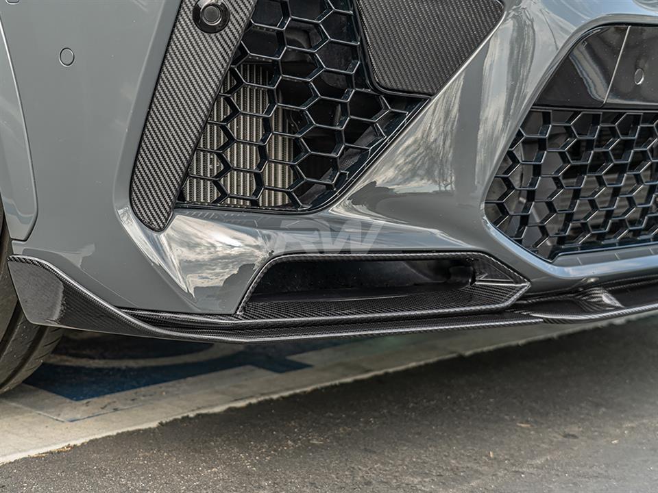 BMW F95 X5M rockin the RW Carbon Fiber Front Splitters