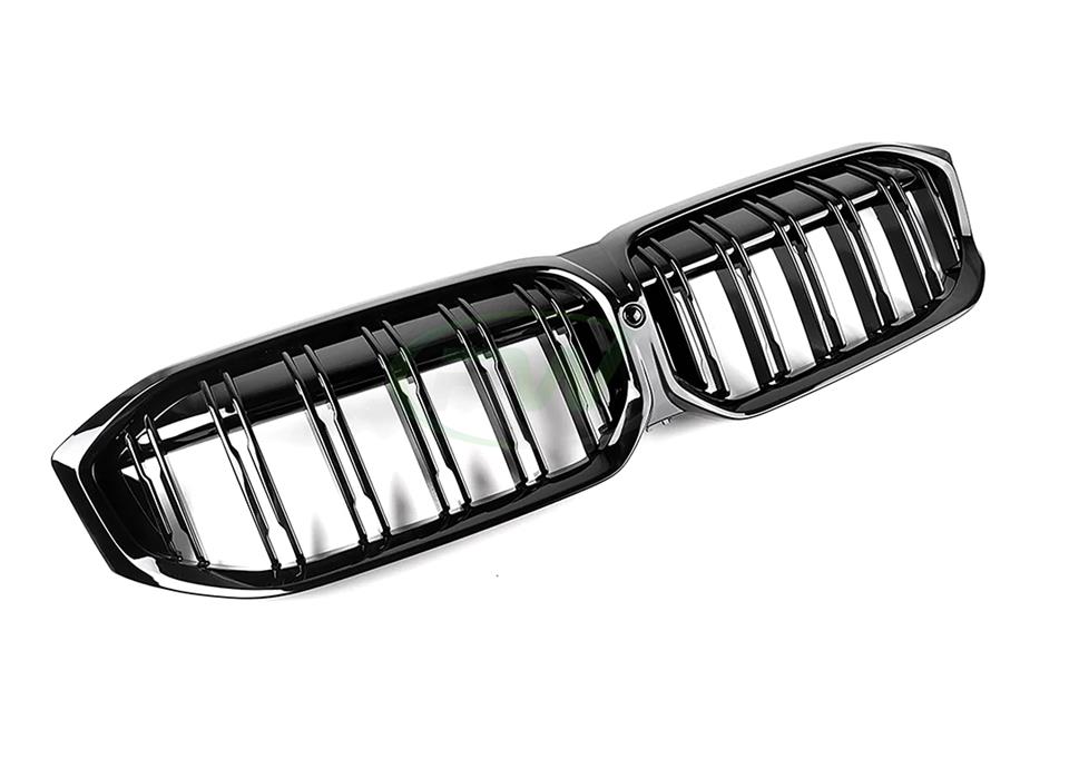 BMW 3 Series G20 G21 Twin Bar M Style Grill Grilles Gloss Black