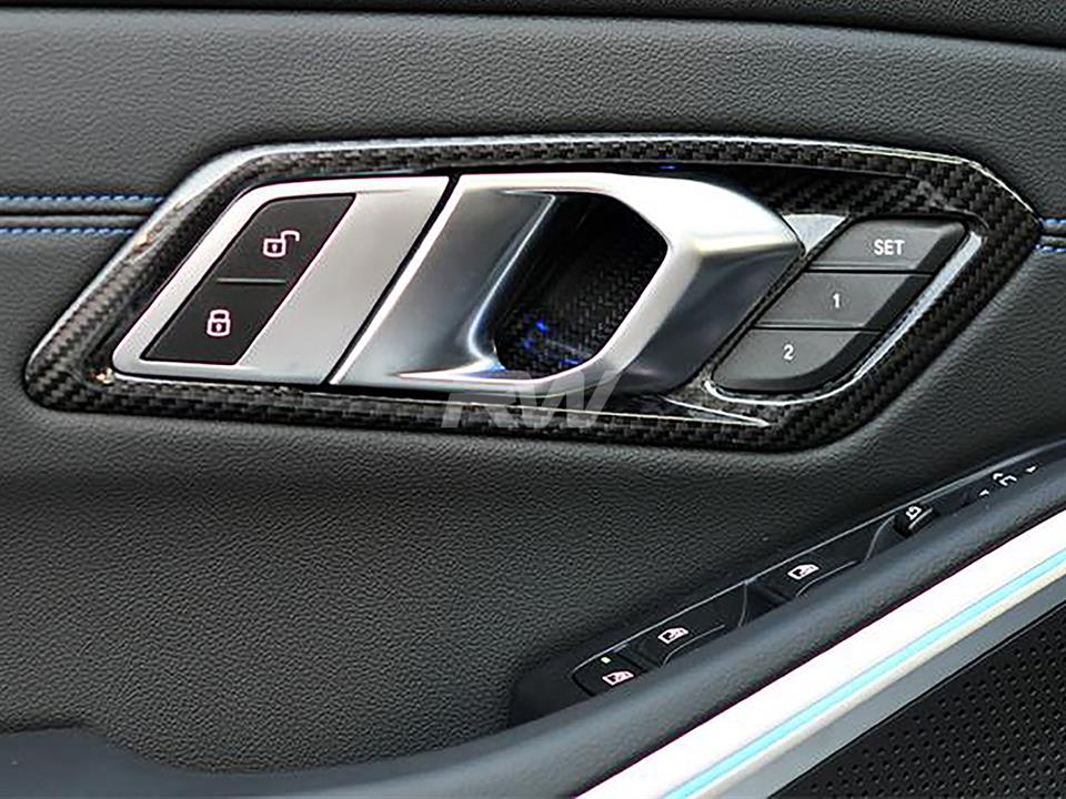 BMW G20 Carbon Fiber Interior Door Handle Trims