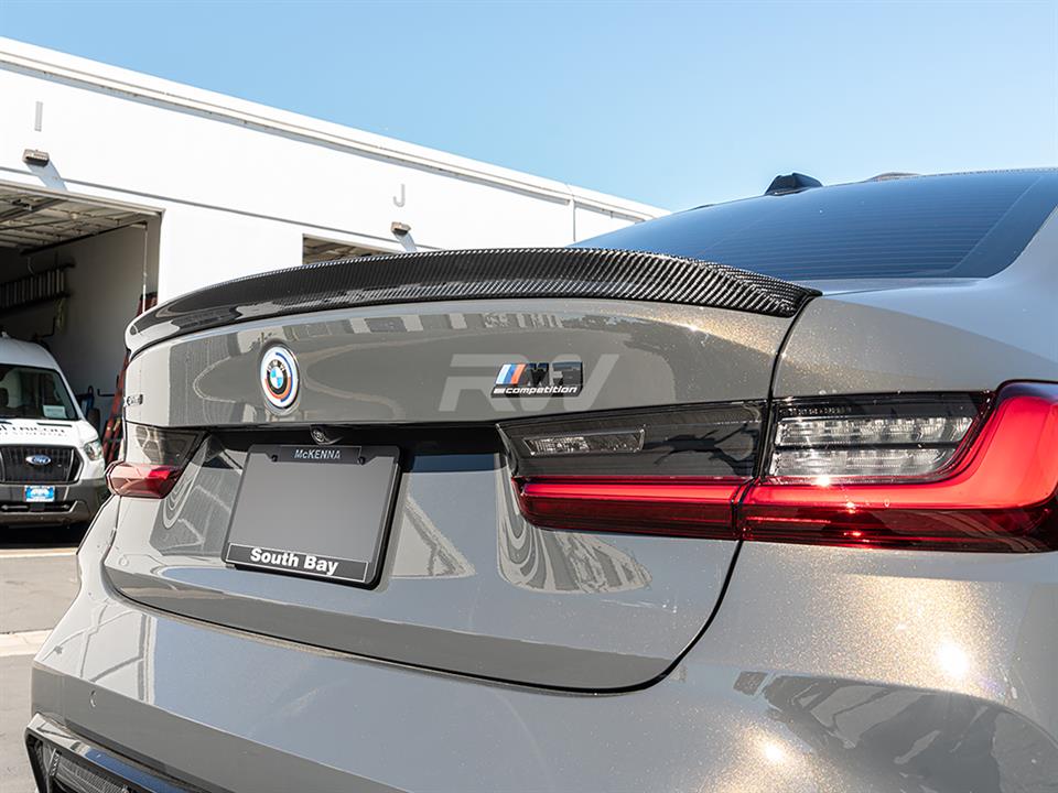 BMW G80 M3 gets a 3D Style Carbon Fiber Trunk Spoiler