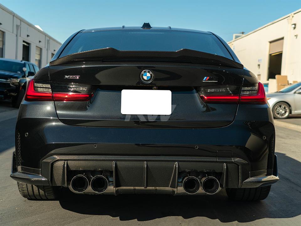 carbon fiber diffuser trim for the G80 M3 and G82/G83 M4