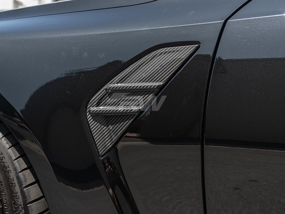 BMW G80 M3 gets a set of V2 Carbon Fiber Side Vent Covers