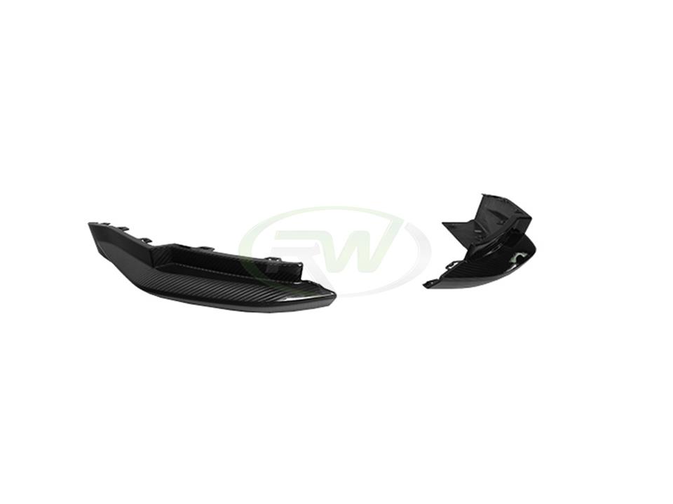 OEM style carbon fiber diffuser sides for the BMW G80 M3
