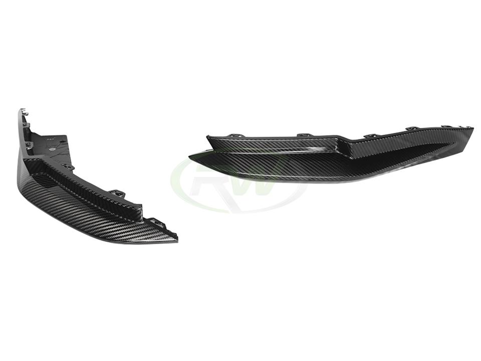 OEM style carbon fiber diffuser sides for the BMW G80 M3