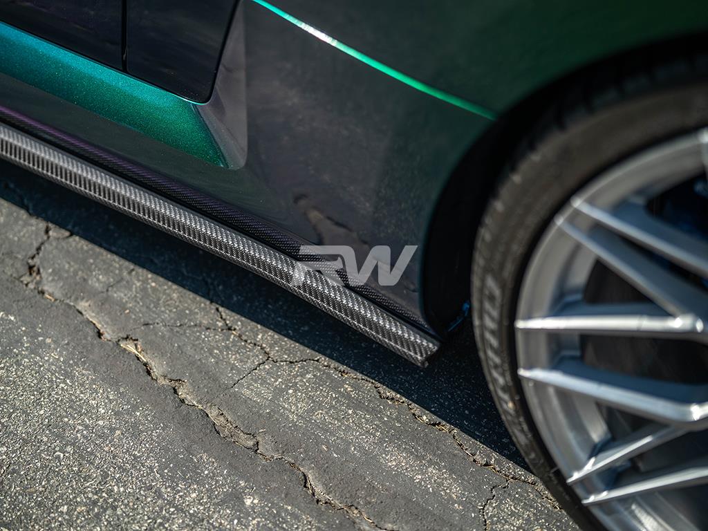 BMW G87 M2 RWS Carbon Fiber Side Skirt Extensions