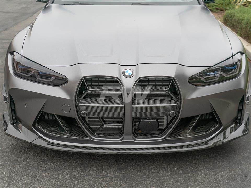 BMW G8X M3 and M4 with an RW Carbon Fiber CSL Style Front Lip