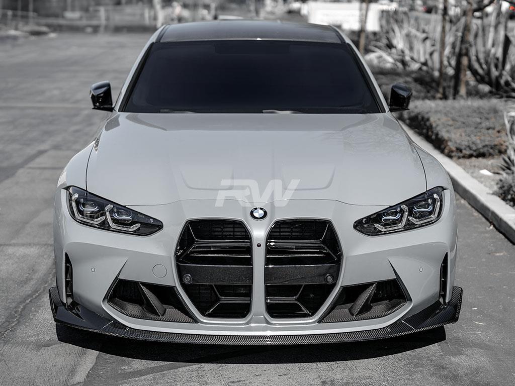 BMW G8X M3 and M4 with an RW Carbon Fiber CSL Style Front Lip