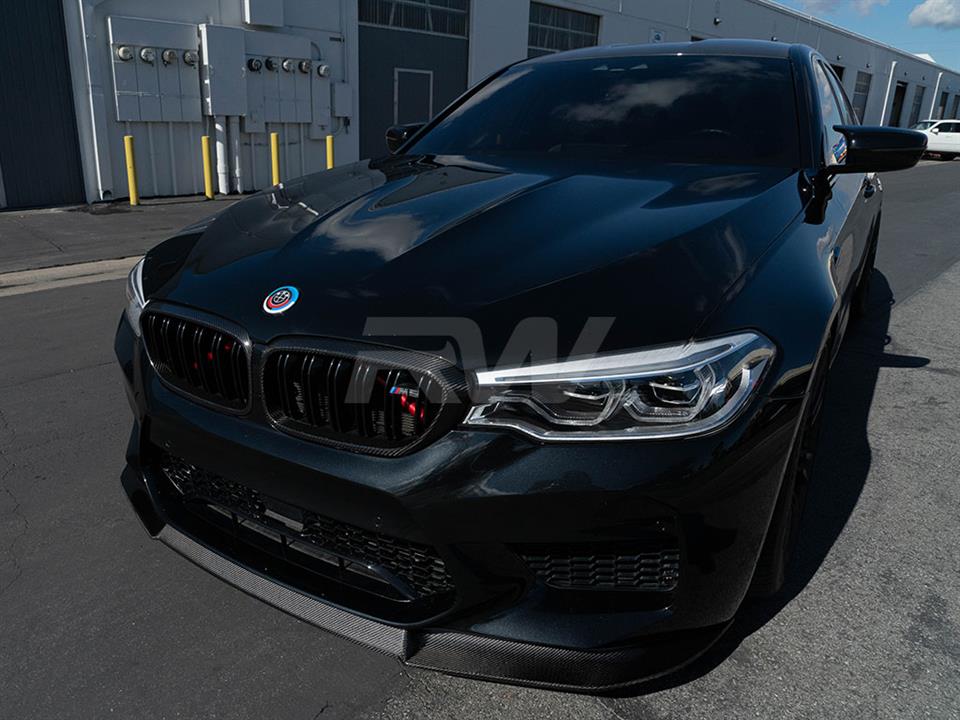 BMW F90 M5 gets a new RWS Carbon Fiber Front Lip Spoiler