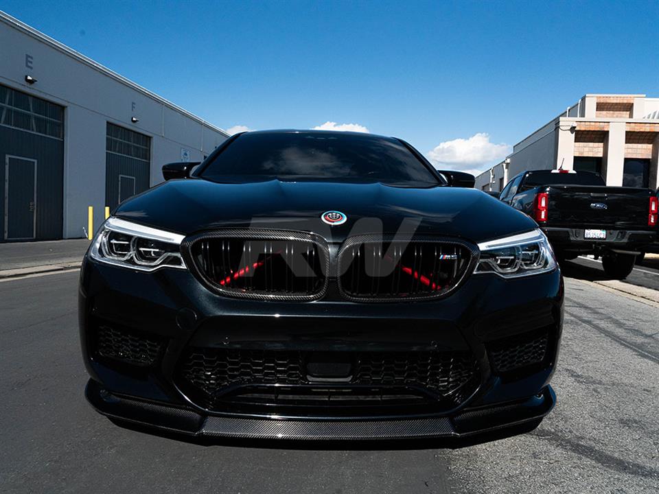 BMW F90 M5 gets a new RWS Carbon Fiber Front Lip Spoiler