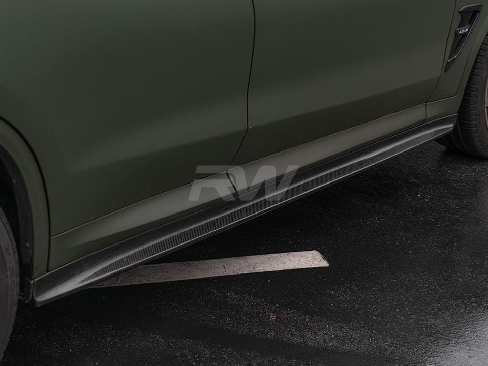 BMW F97 X3M F98 X4M 3D Style CF Side Skirt Extensions