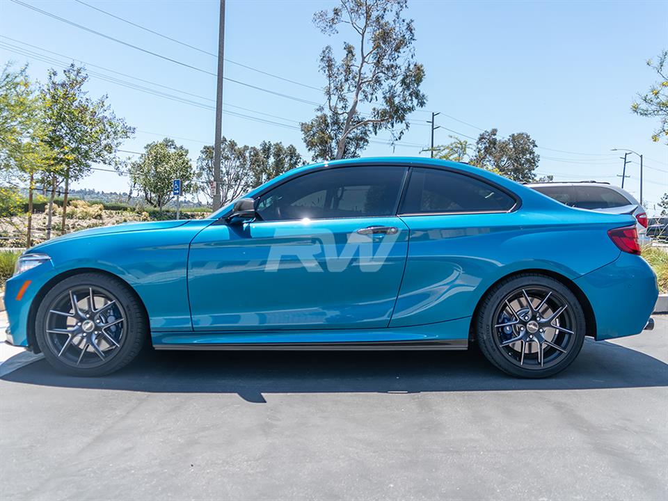 BMW F22 M235i with our 3D Style Carbon Fiber Side Skirt Extensions