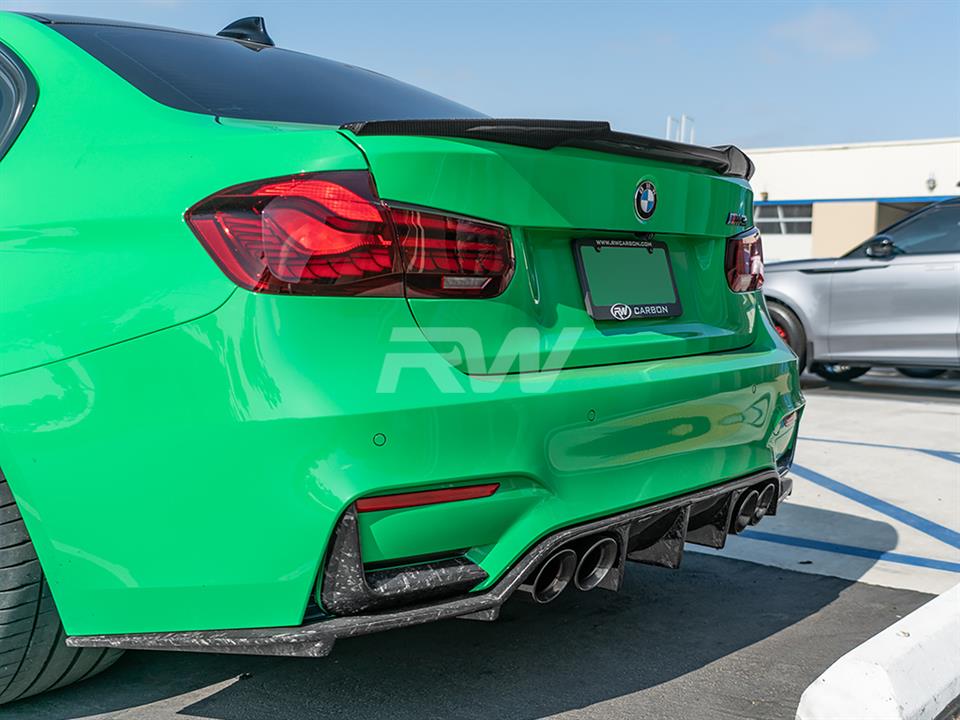 BMW 3 SERIES M3 F30 F80 PSM STYLE CARBON FIBER BOOT TRUNK SPOILER 