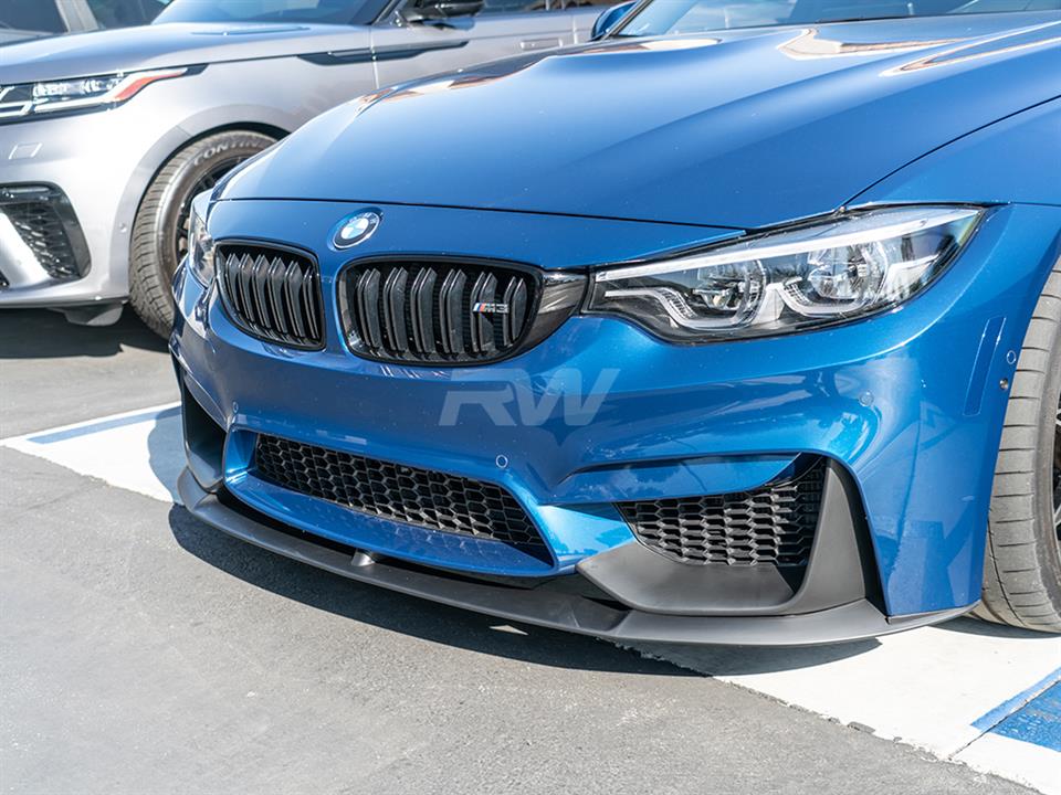 BMW F80 M3 with our Performance Style Plastic Front Lip and Splitters