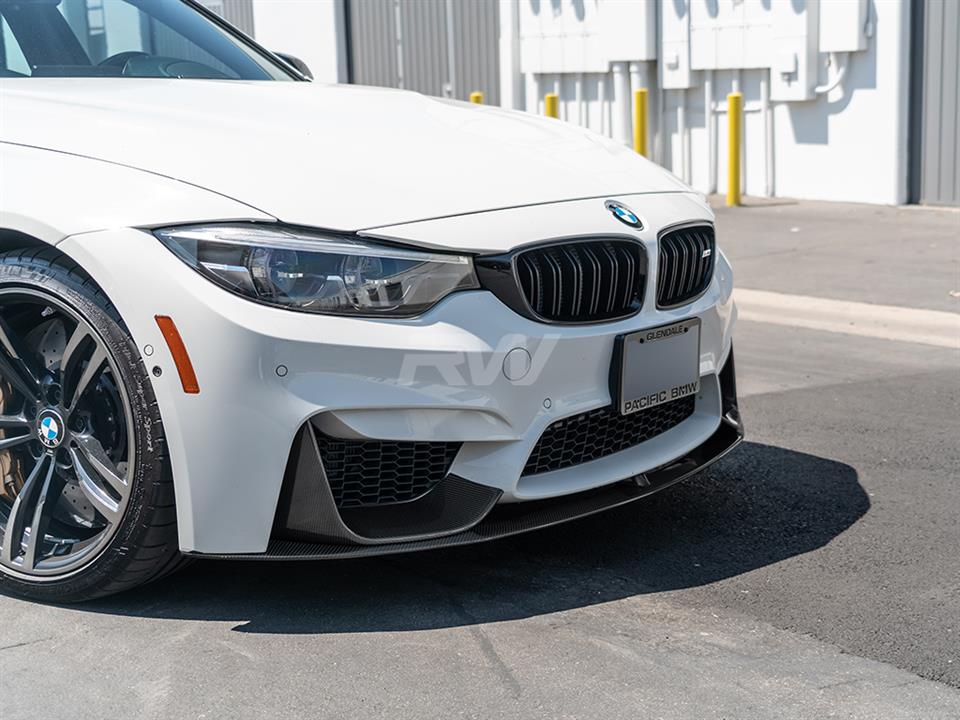 BMW F80 M3 with an RW Performance Style Carbon Fiber Front Lip Spoiler