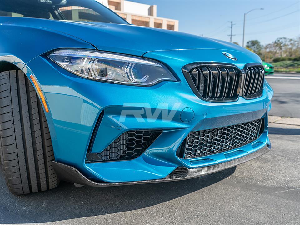 BMW F87 M2 Competition equipped with a new Carbon Fiber Front Lip