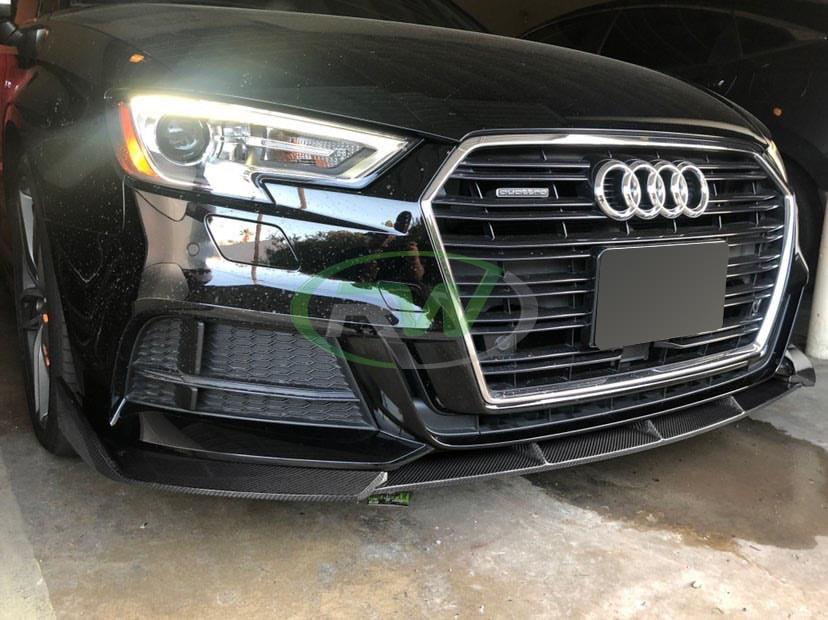 Audi 8v A3 SLine and S3 Facelift Carbon Fiber Front Lip Spoiler