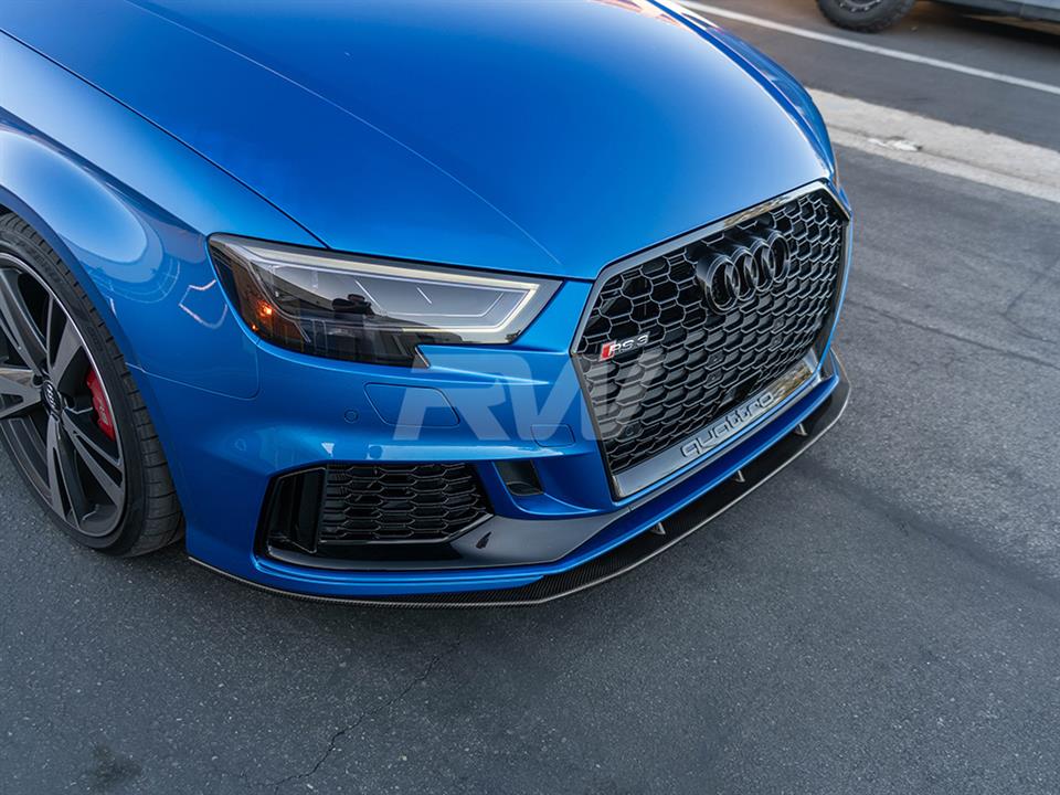 Audi 8V RS3 17+ V2 Carbon Fiber Front Lip Spoiler