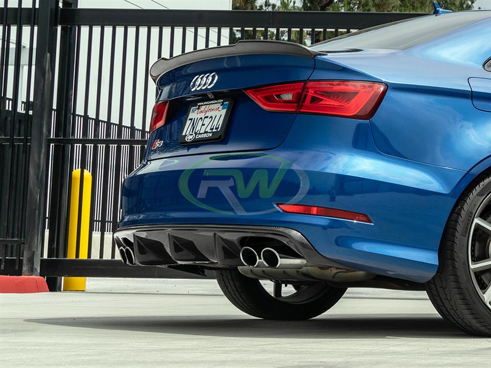 Audi S3 Pre-Facelift Carbon Fiber Rear Diffuser